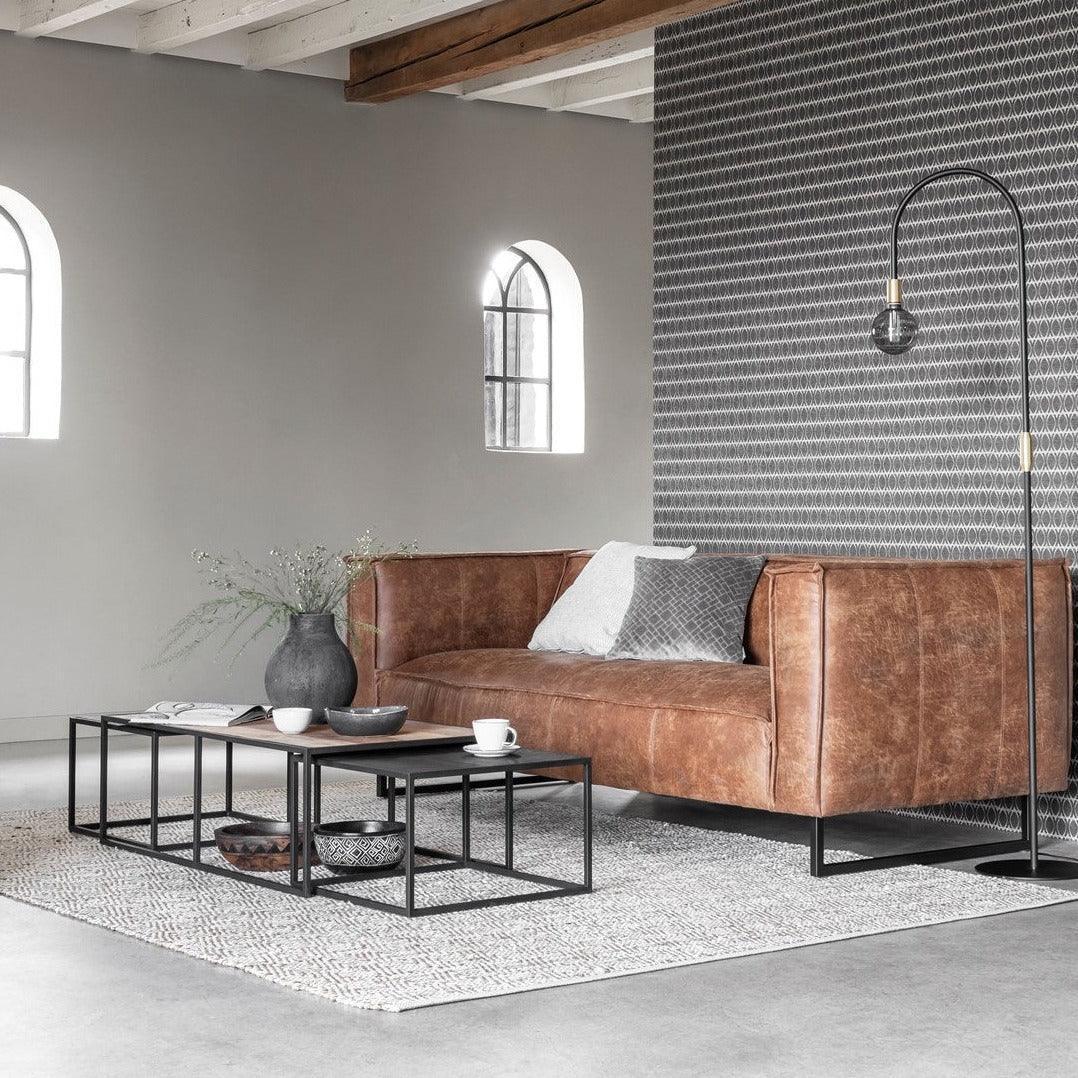 Salontafels Cosmo van DTP Home, de kleine tafels met zwart gebeitst blad