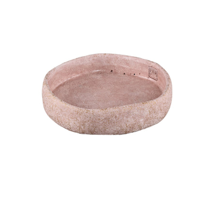 Yadin Cement Schaal Roze Medium van PTMD, onderdeel van de Set Van 3 Schalen Yadin Cement Roze, op witte achtergrond