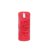 LED kaars maat XS van PTMD in rood, smalle stompkaars van 12 cm hoog