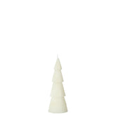Kleine gebroken witte kerstboom kaars van J-Line van 19,5 cm op witte achtergrond