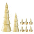 Set Van 8 Kerstboomkaarsen Goud van J-Line, de complete set met beide kaarsen en de zes kaarsjes naast elkaar