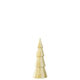 Kleine gouden kerstboom kaars van J-Line van 19,5 cm op witte achtergrond