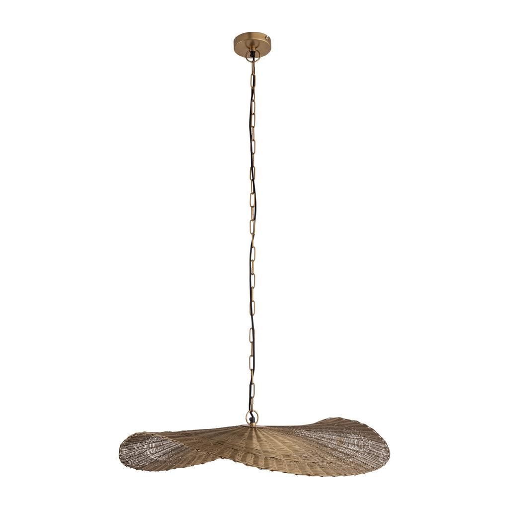 Shauney Gold iron wavy hanging lamp round S PTMD - Hanglamp - PTMD - livinglovely.nl