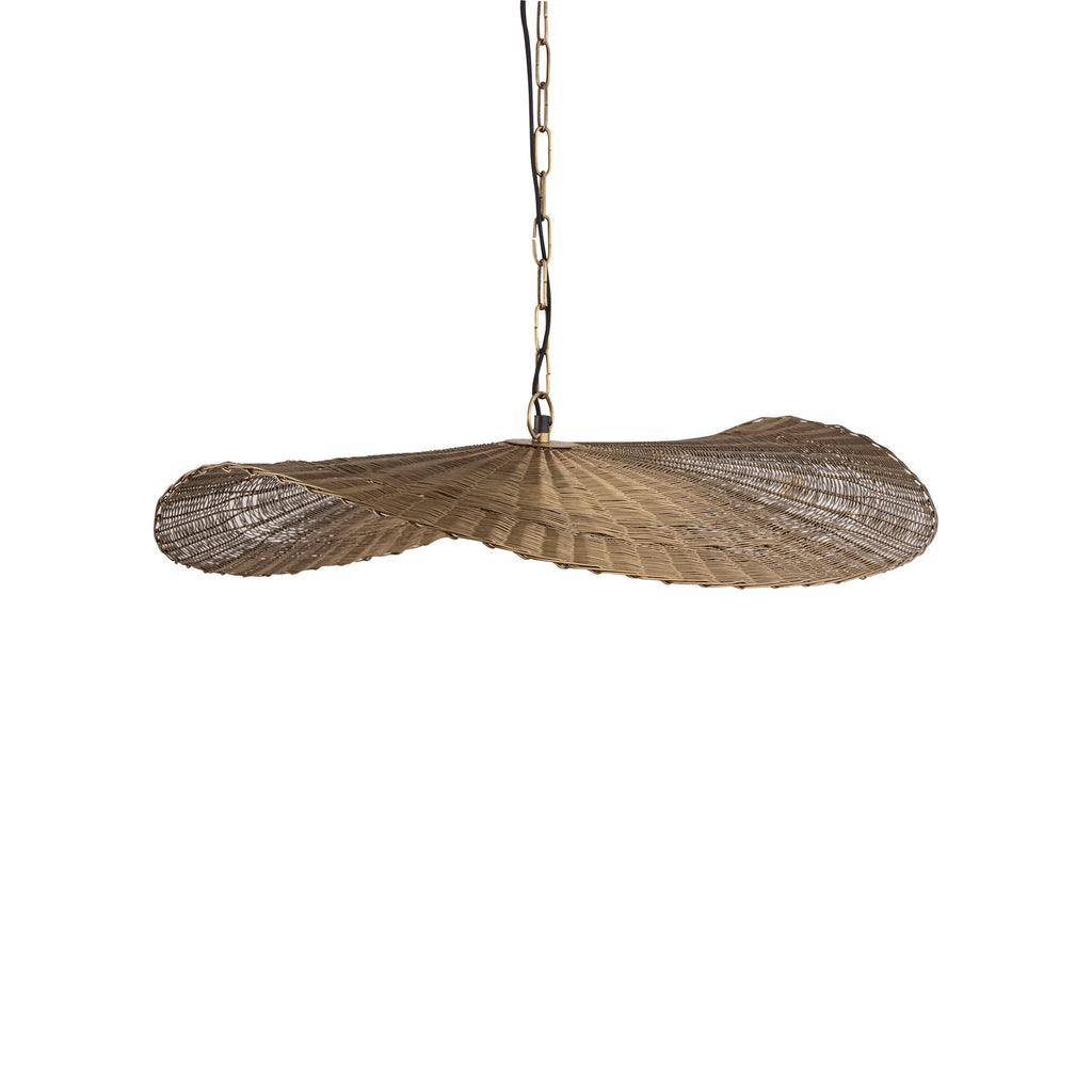 Shauney Gold iron wavy hanging lamp round S PTMD - Hanglamp - PTMD - livinglovely.nl