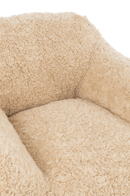 Shearl 1-zits Sofa Cream Small J-Line - Fauteuil - J-Line - livinglovely.nl