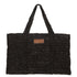 Shopper Tas Saint-Tropez van MUST Living, ruime zwarte tas van gevlochten palmblad met hengsels