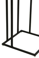 Side Table Square Acacia Wood/Resin Natural/Blue - - J-Line - livinglovely.nl