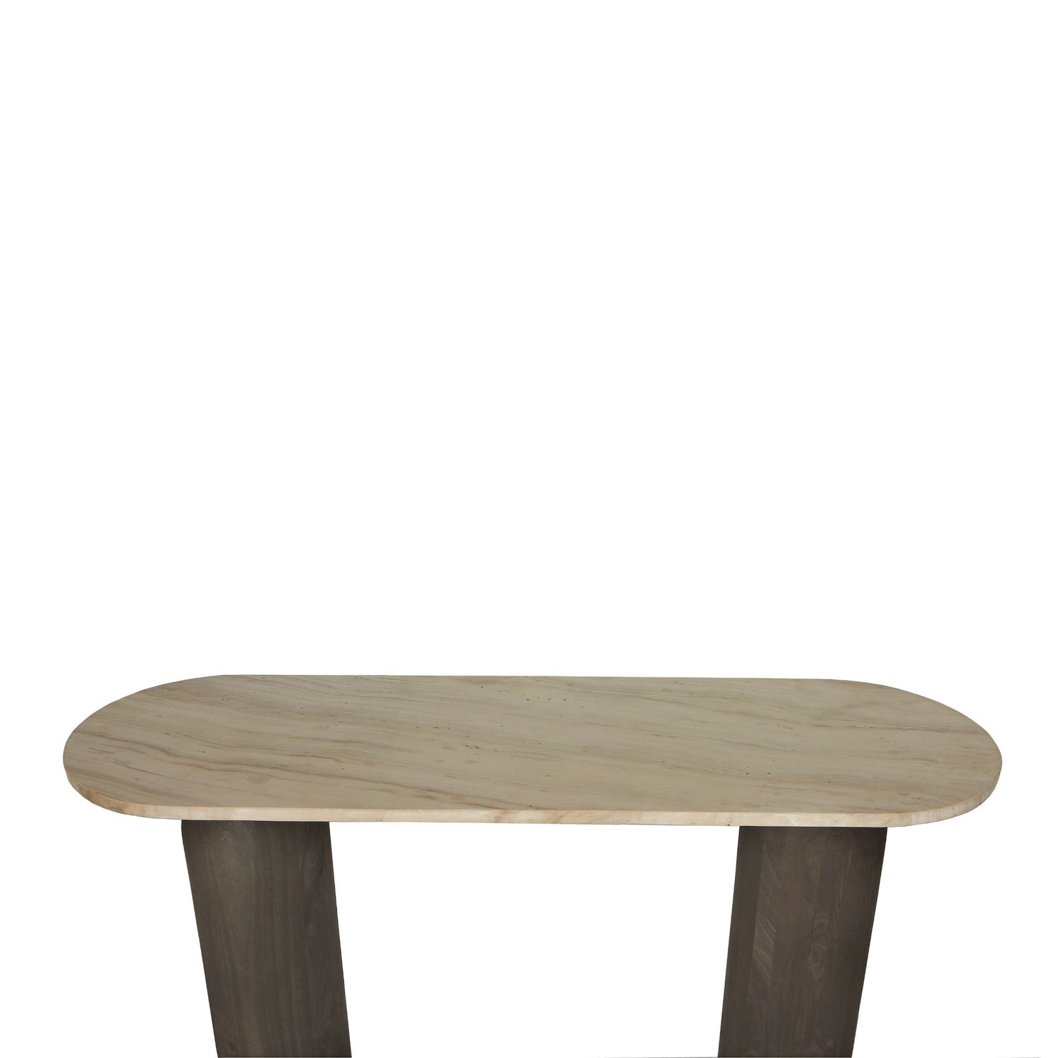 Sidetabel Liora Bruin Mangohout Marmer Ovaal PTMD - Sidetable - PTMD - livinglovely.nl