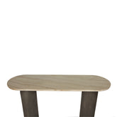 Sidetabel Liora Bruin Mangohout Marmer Ovaal PTMD - Sidetable - PTMD - livinglovely.nl