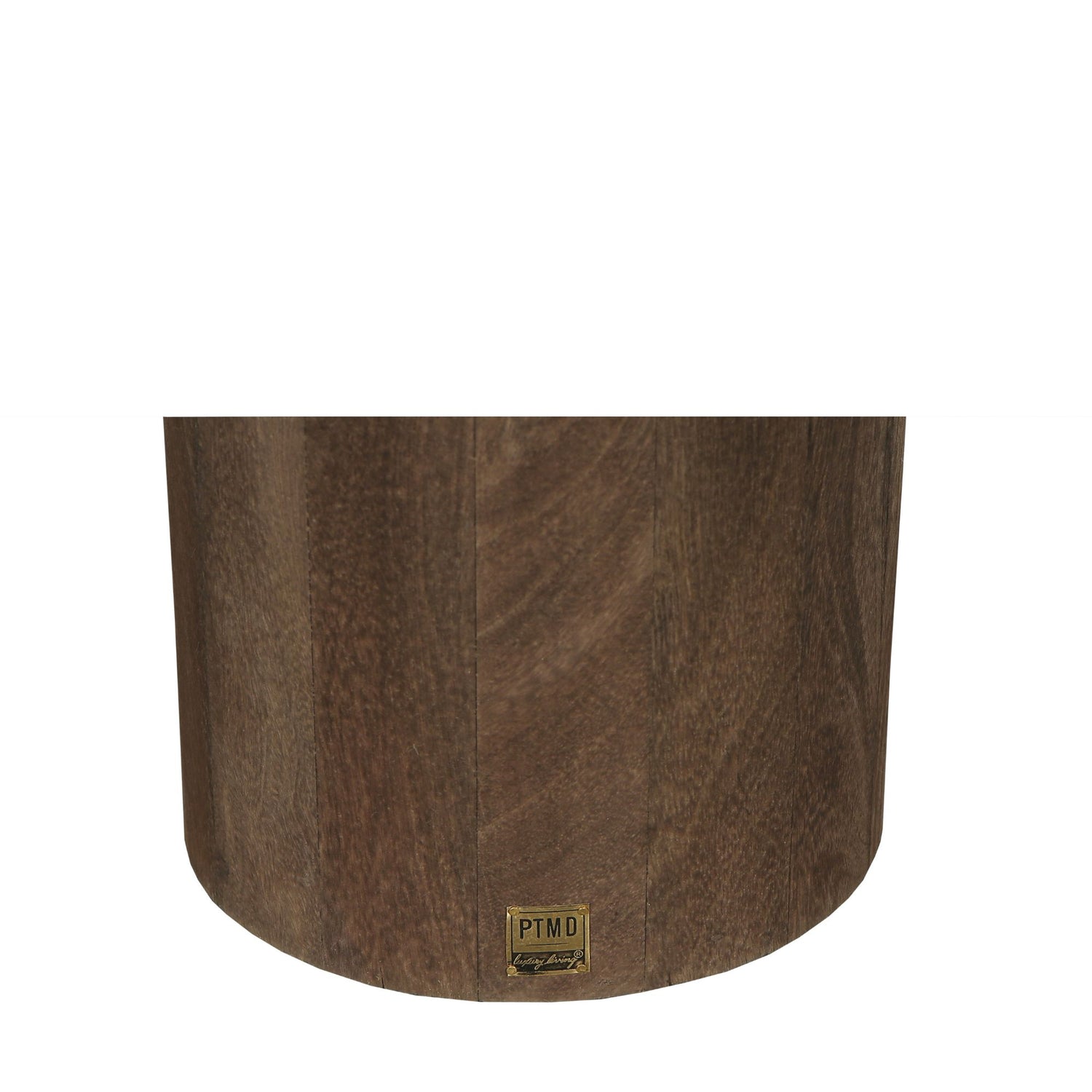 Sidetabel Liora Bruin Mangohout Marmer Rond Ø50 PTMD - Sidetable - PTMD - livinglovely.nl