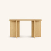 Sidetable Asa Eikenhout Naturel van Pomax, tweede aanzicht dat de vorm en het eikenhout toont