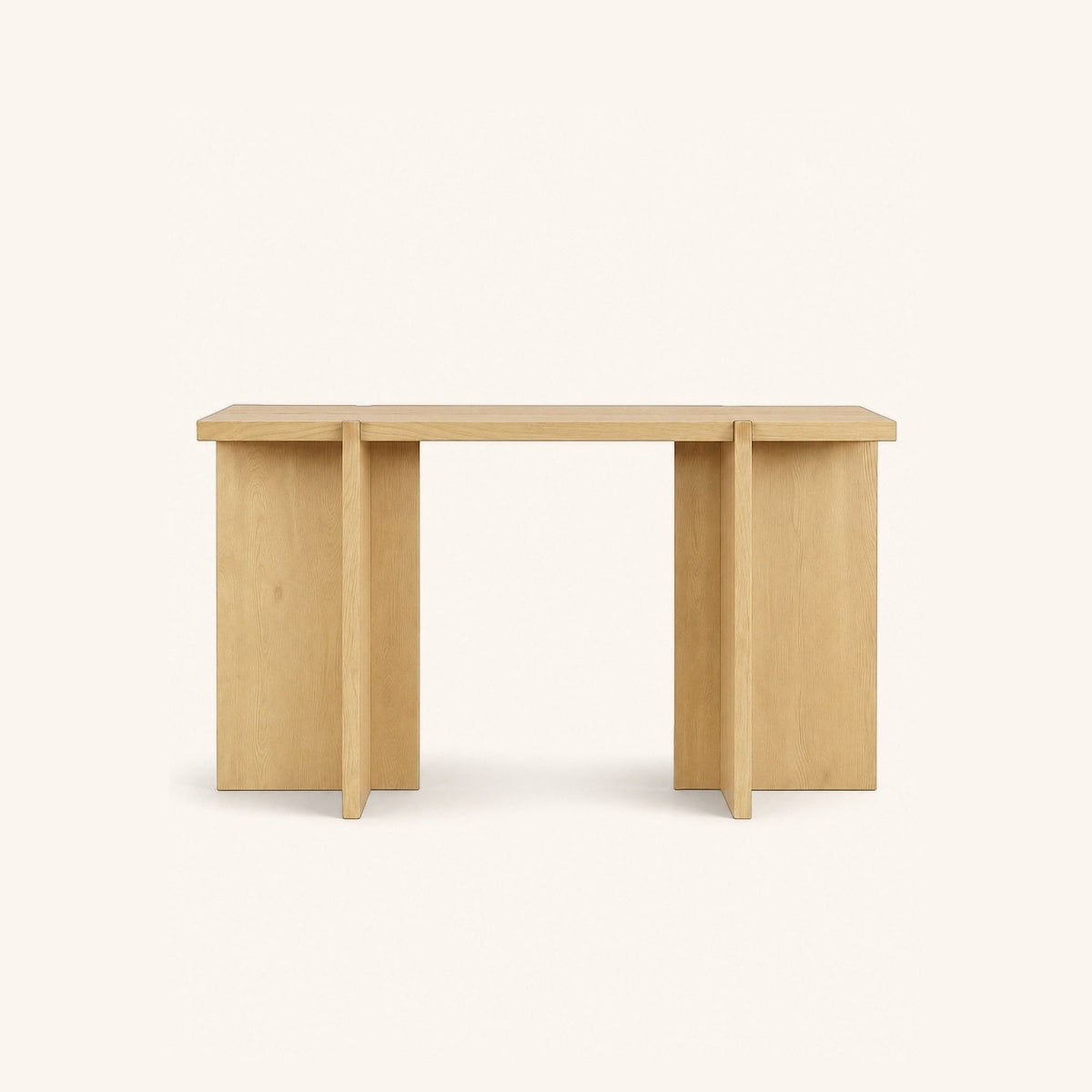 Sidetable Asa Eikenhout Naturel van Pomax, tweede aanzicht dat de vorm en het eikenhout toont