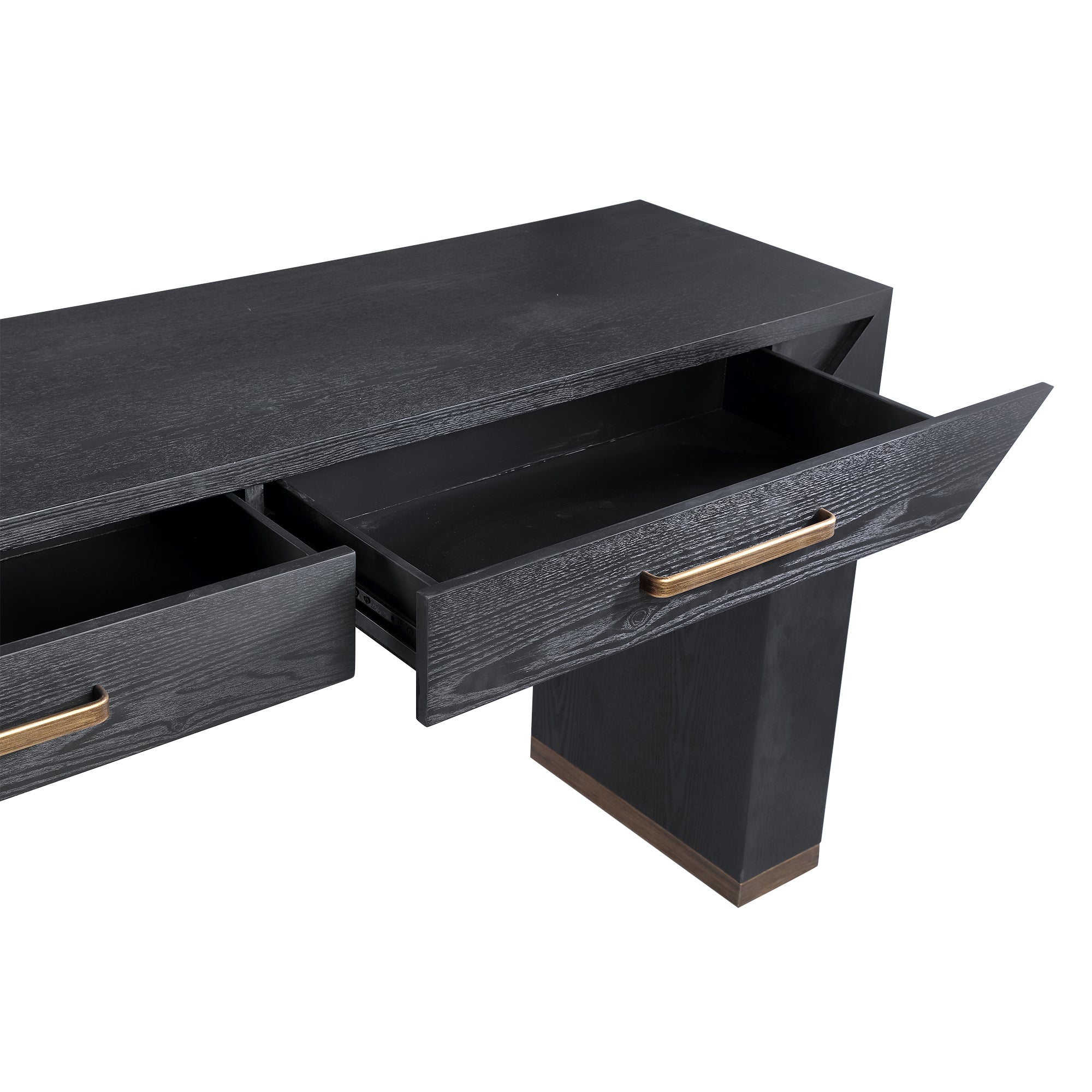 Sidetable / Bureau Tiess Hout 2 Lades PTMD - Bureau - PTMD - livinglovely.nl