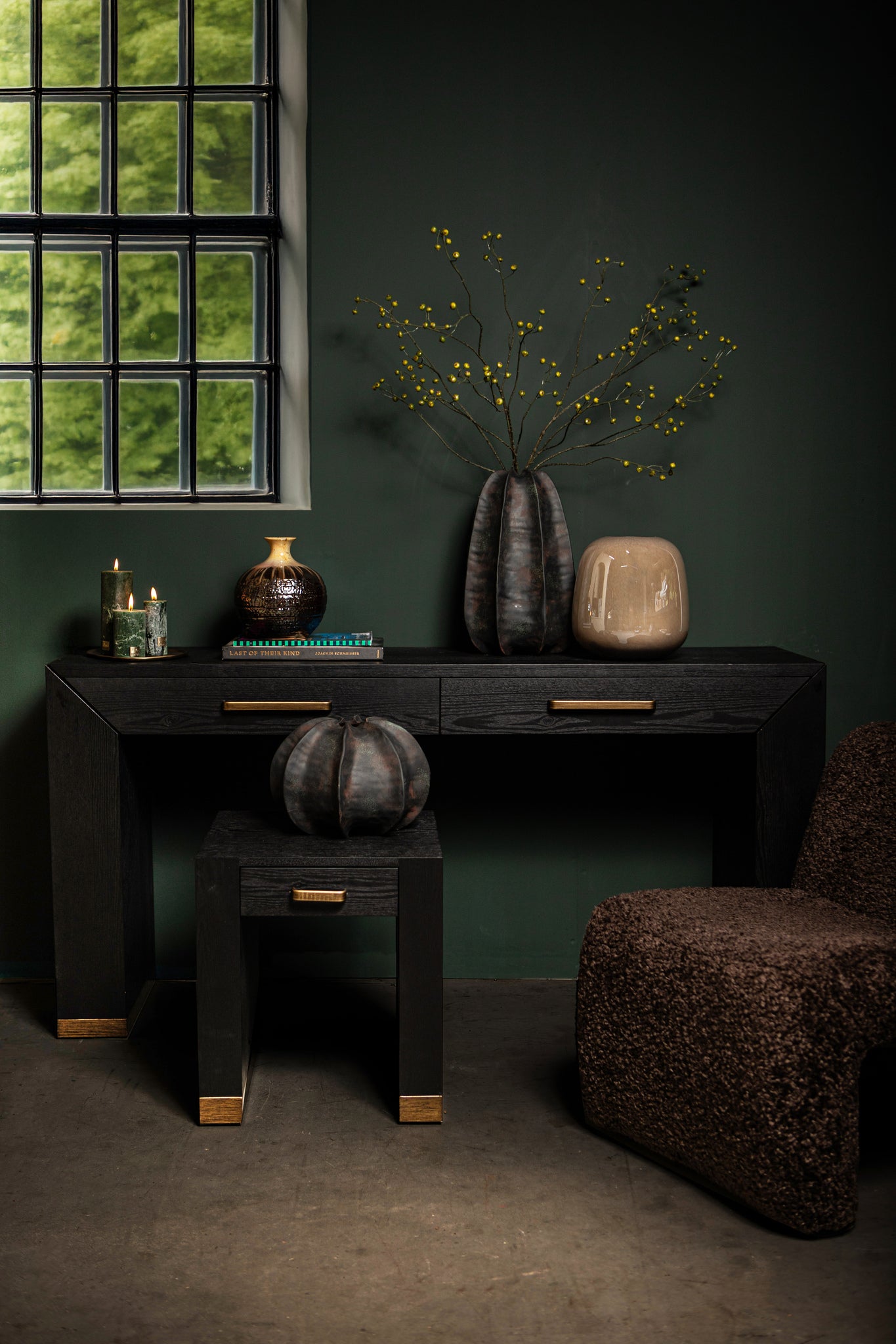 Sidetable / Bureau Tiess Hout 2 Lades PTMD - Bureau - PTMD - livinglovely.nl