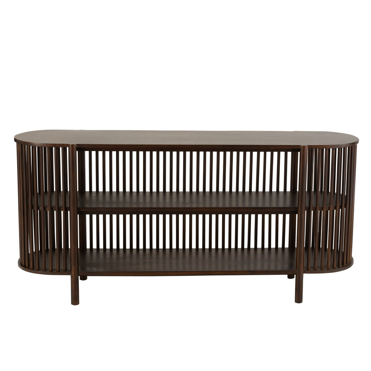 Sidetable Conie 2 Planken Mangohout Donkerbruin J-Line