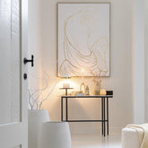 Sidetable Marmer/Ijzer Wit/Zwart - Sidetable - J-Line - livinglovely.nl