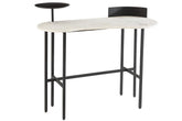 Sidetable Marmer/Ijzer Wit/Zwart - Sidetable - J-Line - livinglovely.nl