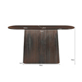 Maatschets van de Salvator sidetable, 140 bij 40 bij 76 cm