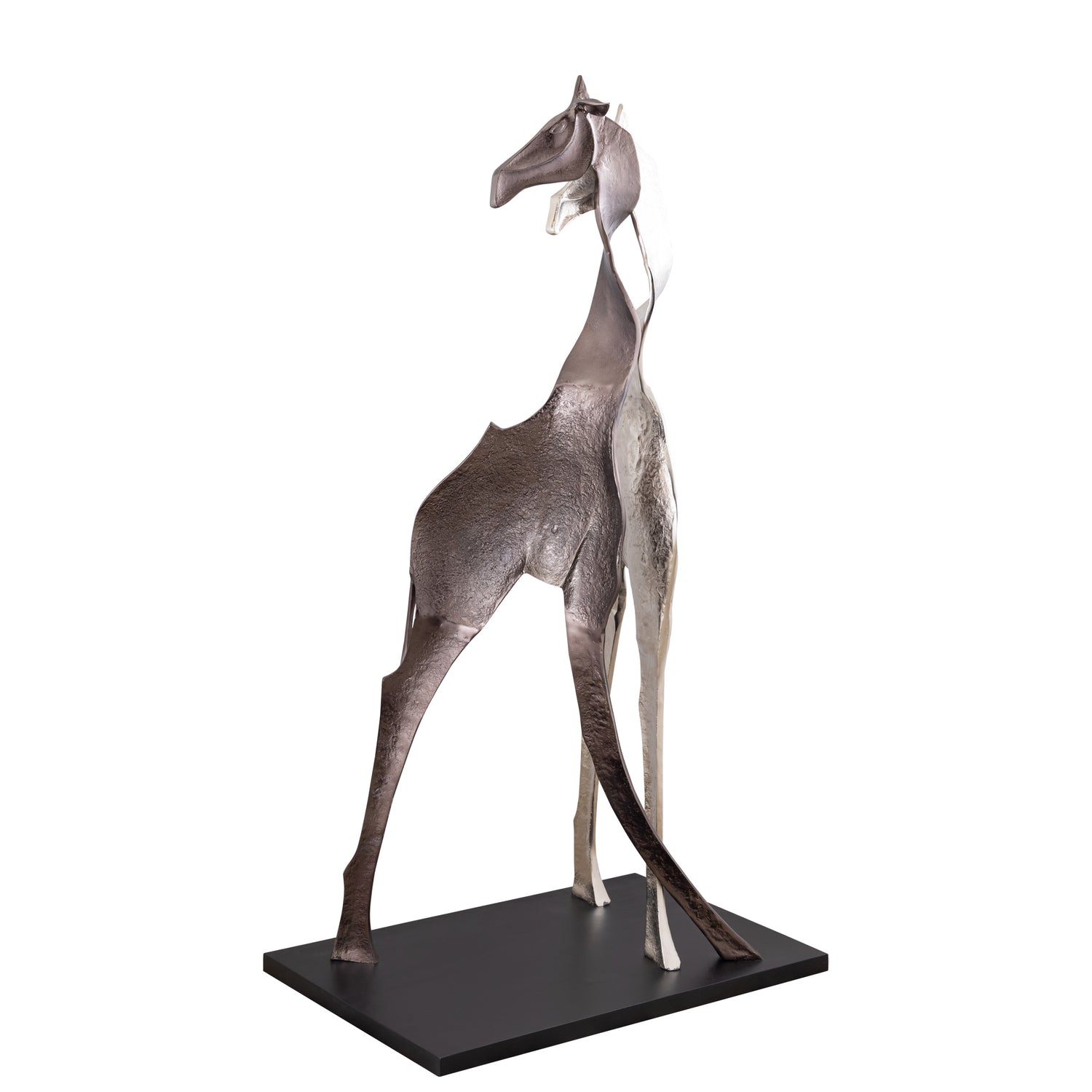 Skye Black Statue Giraffe Large PTMD - Beeld - PTMD - livinglovely.nl