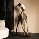 Skye Black Statue Giraffe Large PTMD - Beeld - PTMD - livinglovely.nl