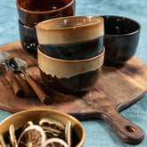 Snijplank Rond Hout Donker Bruin Large - Serveerplank - J-Line - livinglovely.nl