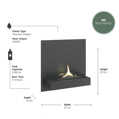 Solo 180 Wandhaard Zwart Tenderflame - Wandhaard - Tenderflame - livinglovely.nl