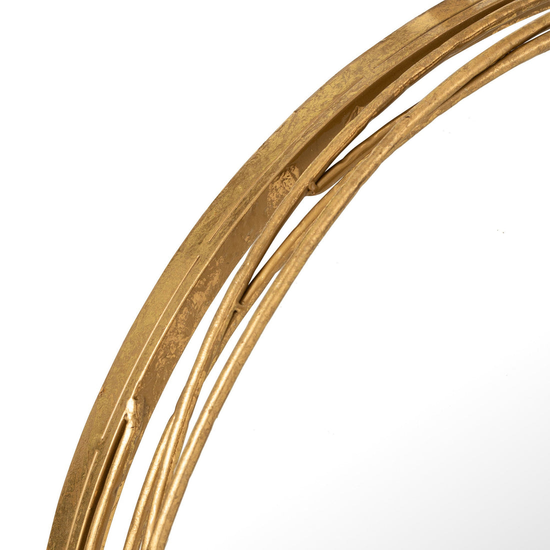 Spiegel Aurora Rond Ijzer/Glas Goud Small Ø60cm - Spiegel - J-Line - livinglovely.nl