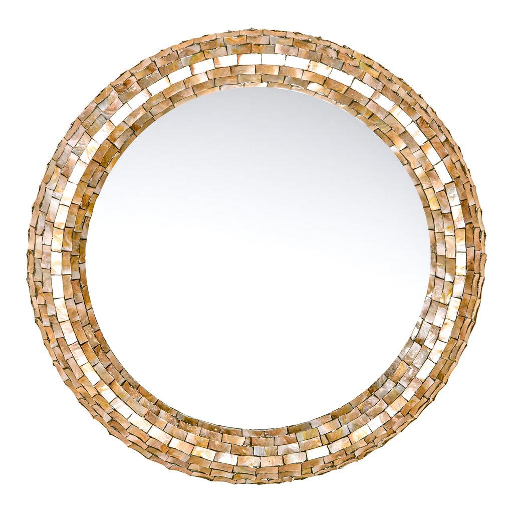 Spiegel Chelsae - 82x6x82 cm - Polyester - Creme PTMD - Spiegel - PTMD - livinglovely.nl