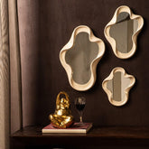 Spiegel Hannah L - 35x3x50 cm - Polyester - Creme PTMD - Spiegel - PTMD - livinglovely.nl