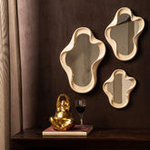 Spiegel Hannah S - 25x2,5x30 cm - Polyester - Creme PTMD - Spiegel - PTMD - livinglovely.nl