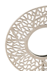 Spiegel Koraal Voet Marmer Metaal Champagne 49,5x34cm - Spiegel - J-Line - livinglovely.nl