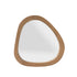Spiegel Lou Organisch Naturel 57x55cm van Starfurn, vooraanzicht van de organische spiegel met naturel mangohouten lijst