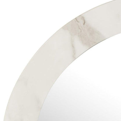 Spiegel Marmer Mdf/Glas Wit Large 80x80cm - Spiegel - J-Line - livinglovely.nl