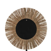 Spiegel Mendi Rond Gras Naturel Medium - Spiegel - J-Line - livinglovely.nl