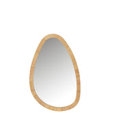 Spiegel Paille Rotan/Glas Natuur Medium - Spiegel - J-Line - livinglovely.nl