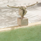 Sporter Op Voet Marmer Poly Zand Large - Beeld - J-Line - livinglovely.nl