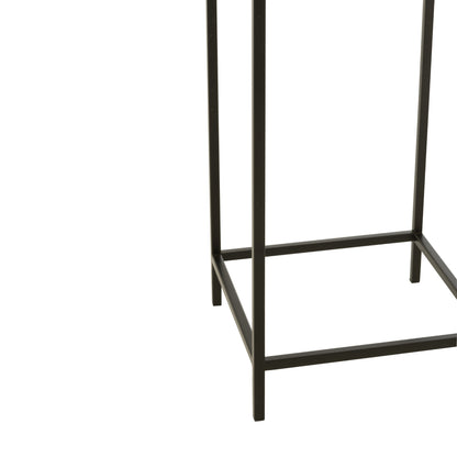 Staand Windlicht Hurricane Vierkant Zwart J-Line - Windlicht - J-Line - livinglovely.nl