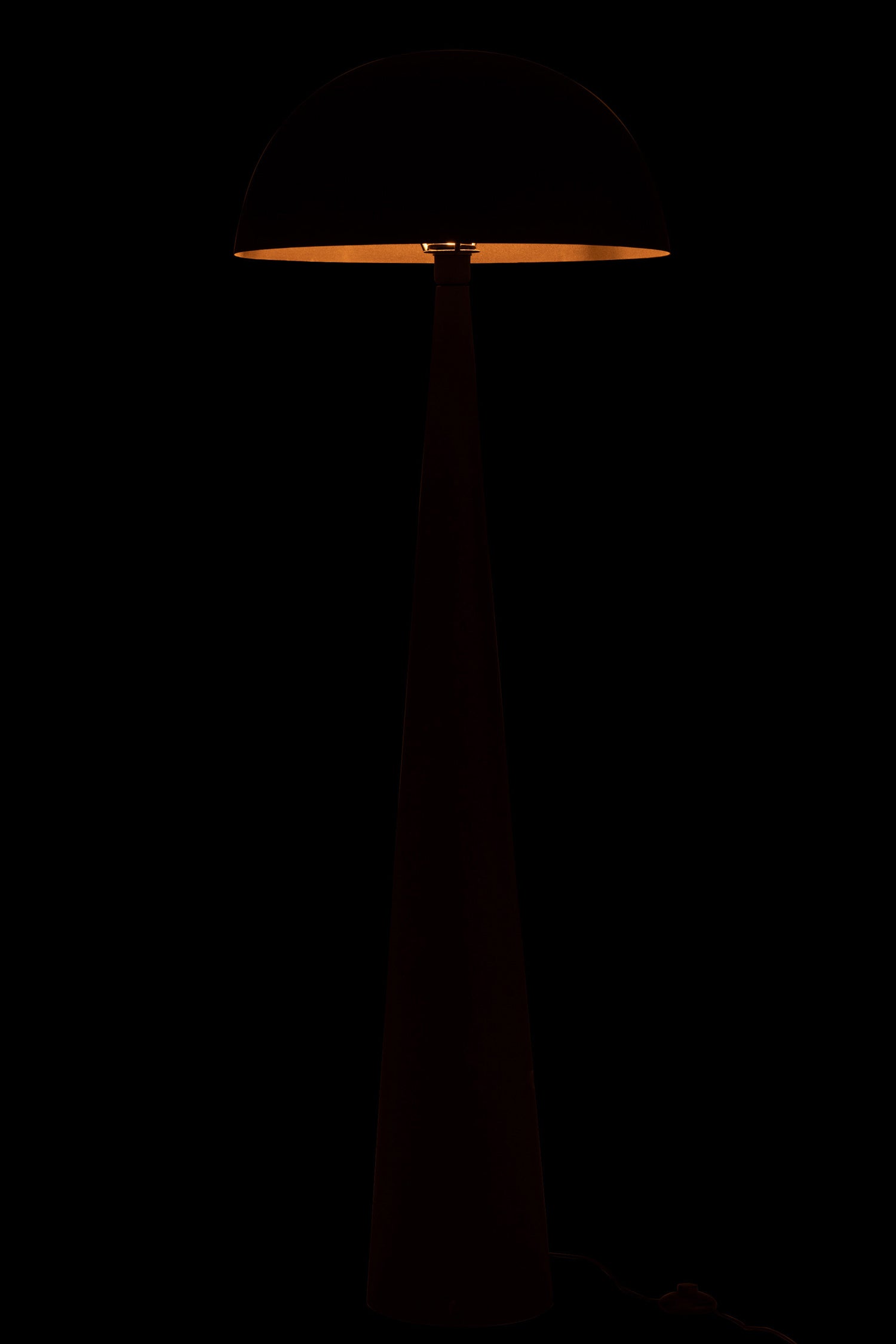 Staanlamp Paddenstoel Metaal Mat Zwart - Vloerlamp - J-Line - livinglovely.nl