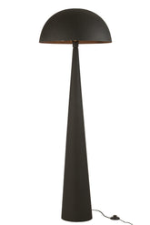 Staanlamp Paddenstoel Metaal Mat Zwart - Vloerlamp - J-Line - livinglovely.nl