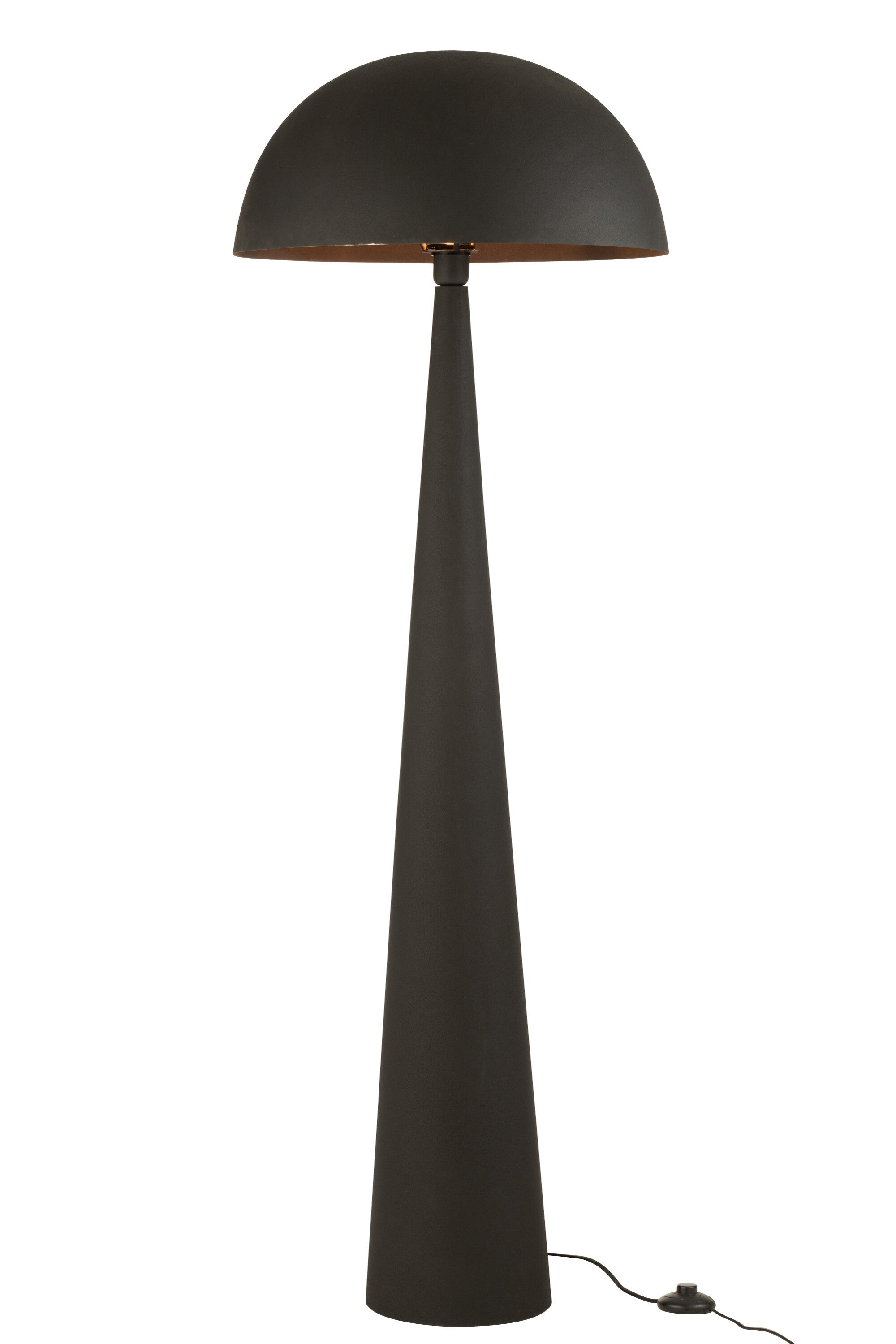 Staanlamp Paddenstoel Metaal Mat Zwart - Vloerlamp - J-Line - livinglovely.nl