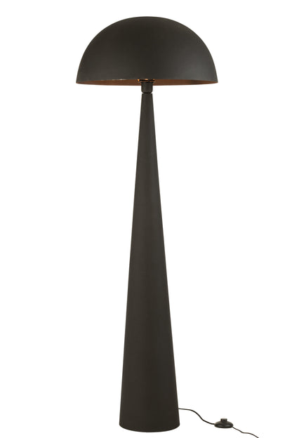 Staanlamp Paddenstoel Metaal Mat Zwart - Vloerlamp - J-Line - livinglovely.nl