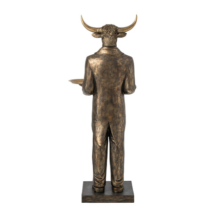 Stier Kelner Polyresin Donkerbruin H194cm J-Line