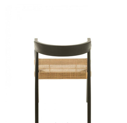 Stoel Emma Teakhout Zwart/Bruin - Eetkamerstoel - J-Line - livinglovely.nl