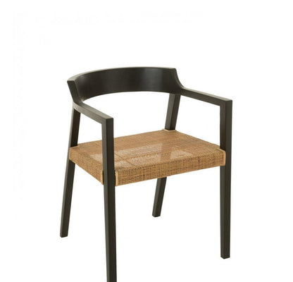 Stoel Emma Teakhout Zwart/Bruin - Eetkamerstoel - J-Line - livinglovely.nl