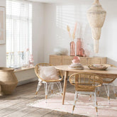 Stoel Jeanne Buiten Metaal/Rattan Naturel/Wit - Terrasstoel - J-Line - livinglovely.nl