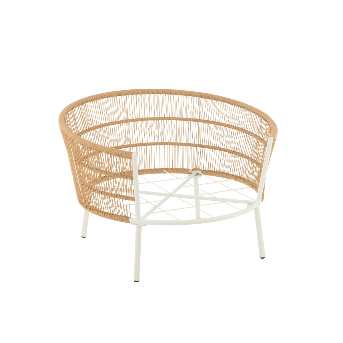 Stoel Joa Metaal/Rotan Wit J-Line