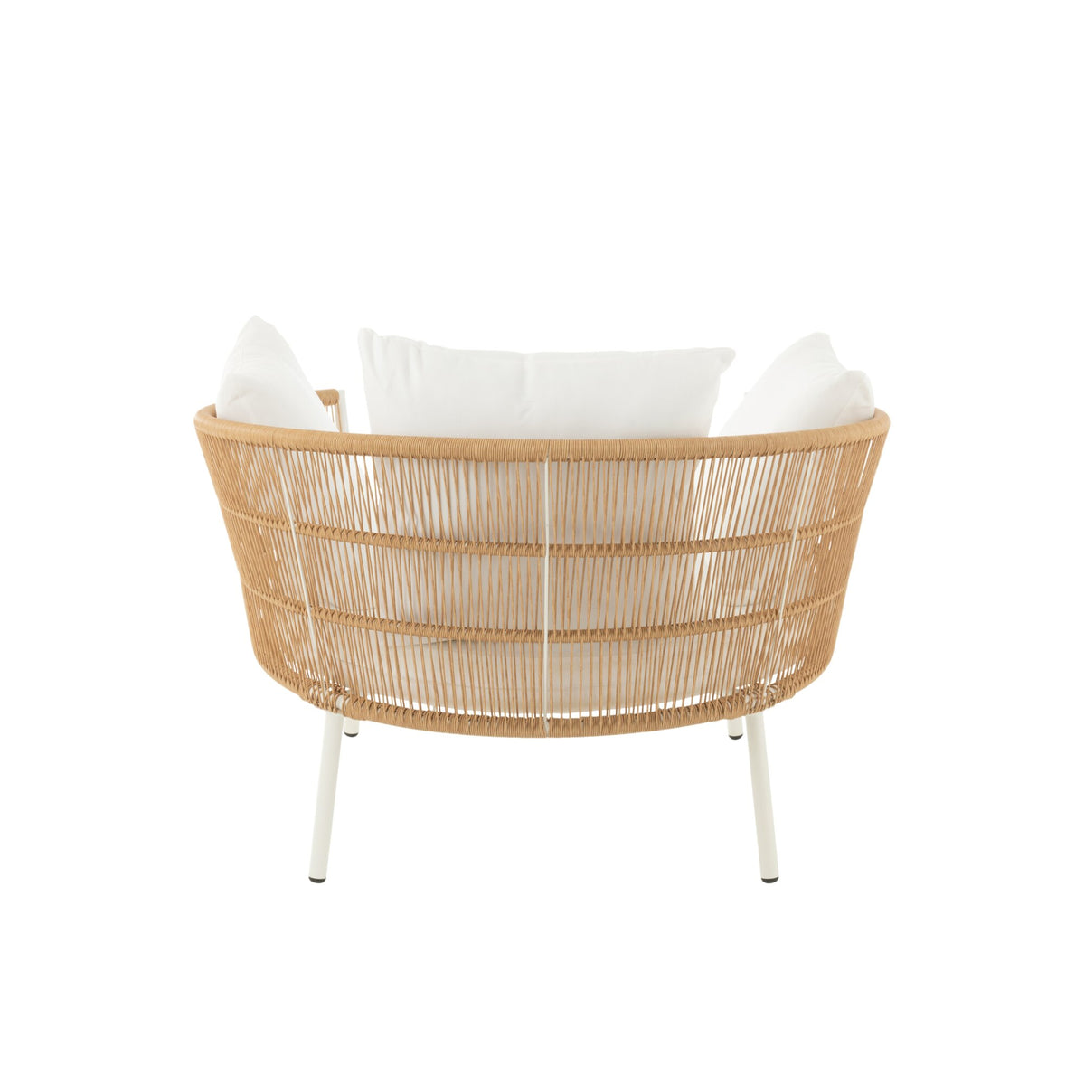 Stoel Joa Metaal/Rotan Wit J-Line