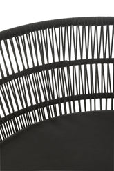 Stoel Joa Metaal/Rattan Zwart - Outdoor loungestoel - J-Line - livinglovely.nl