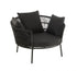 Stoel Joa Metaal/Rattan Zwart - Outdoor loungestoel - J-Line - livinglovely.nl
