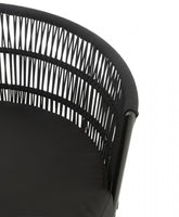 Stoel Joa Metaal/Rattan Zwart - Outdoor loungestoel - J-Line - livinglovely.nl